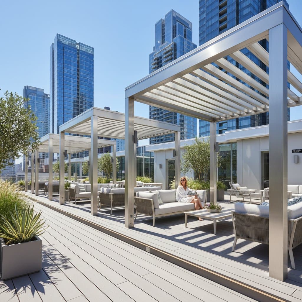 Featured image for Reflective Pergolas Drop Rooftop Heat by 15 Degrees