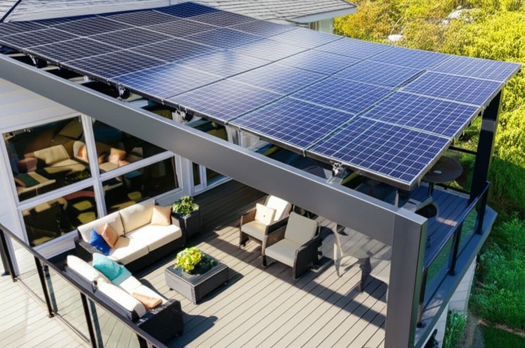 Image for Solar Pergolas Cut Bills While Shading Your Deck