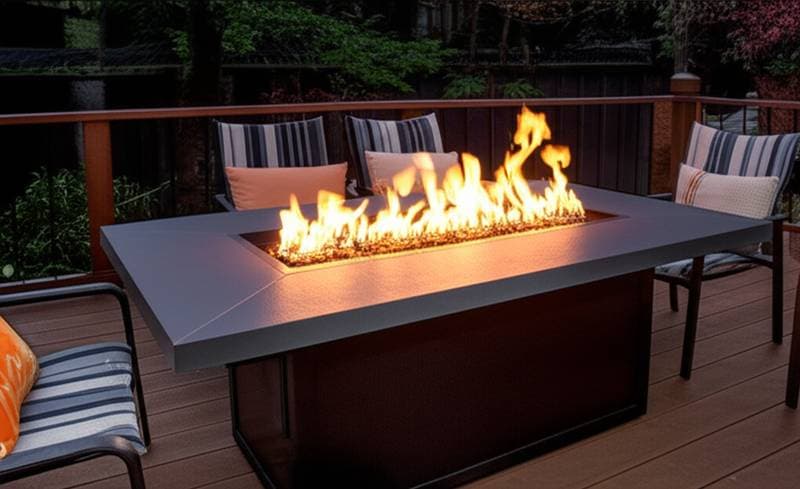 Image for Propane Fire Tables Turn Cold Decks Into Warm Dining Spaces