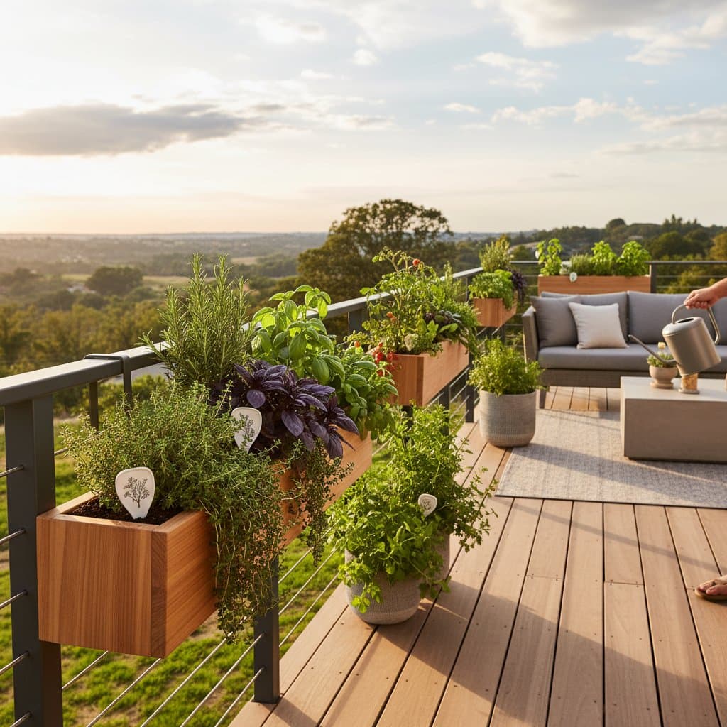 Image for Turn Deck Railings into Herb Gardens That Feed You