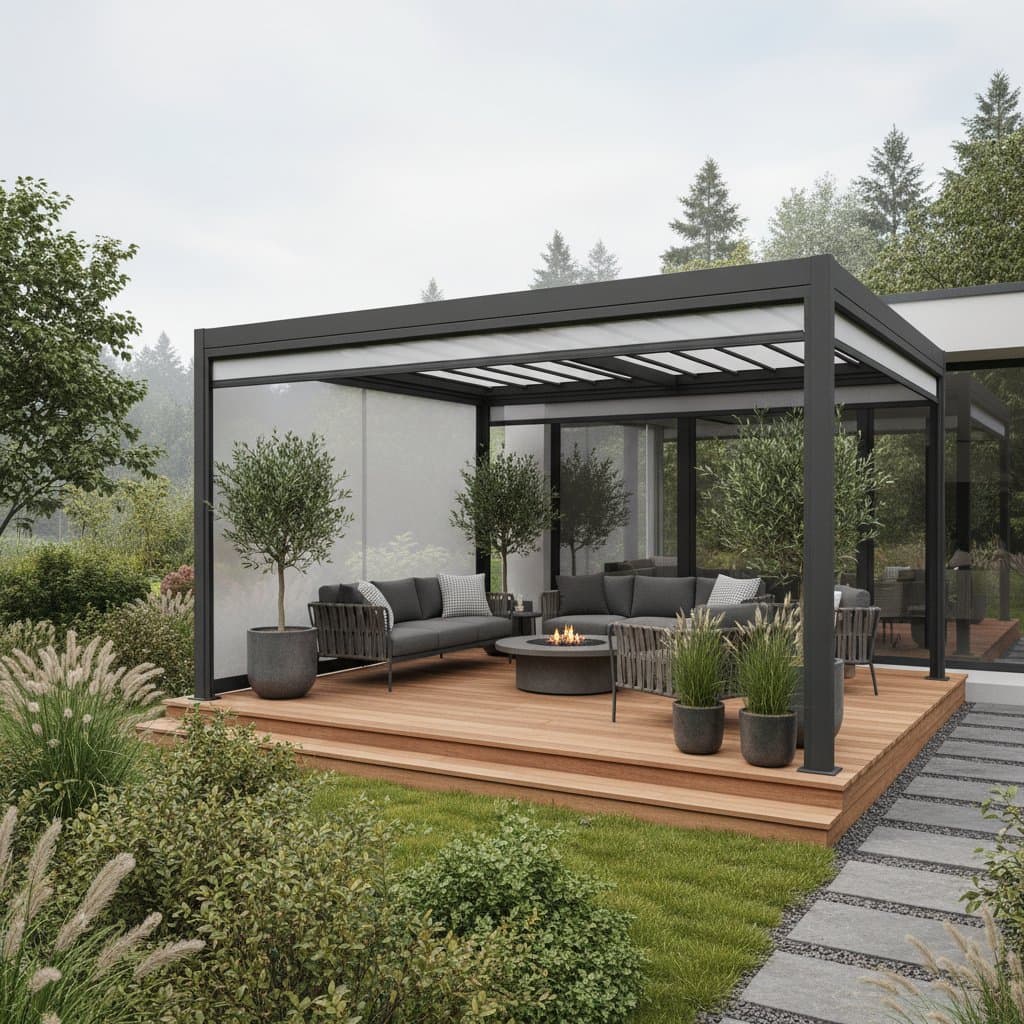 Image for Pergola Pods Shield Decks From Rain and Wind