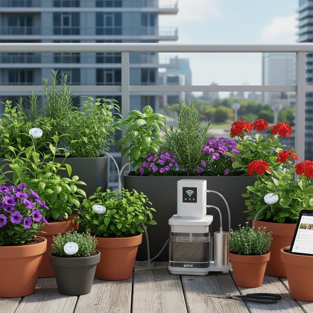 Image for AI Sensors Handle Watering So Your Balcony Garden Thrives