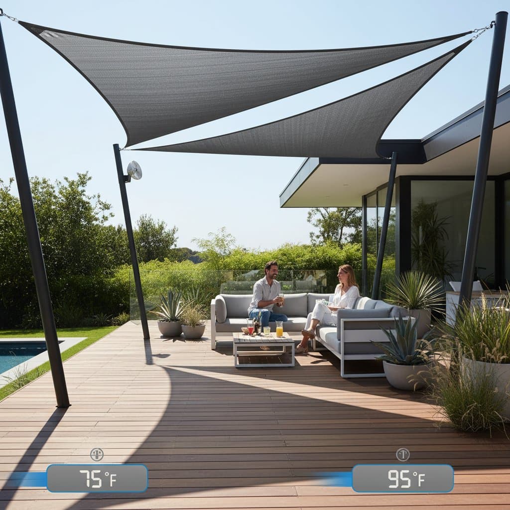 Featured image for Shade Sails Drop Deck Heat by 20 Degrees Fast