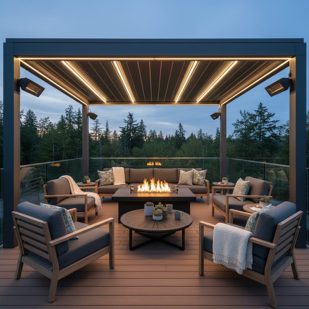 Featured image for Pergola Fire Pits Turn Decks Into Year-Round Rooms