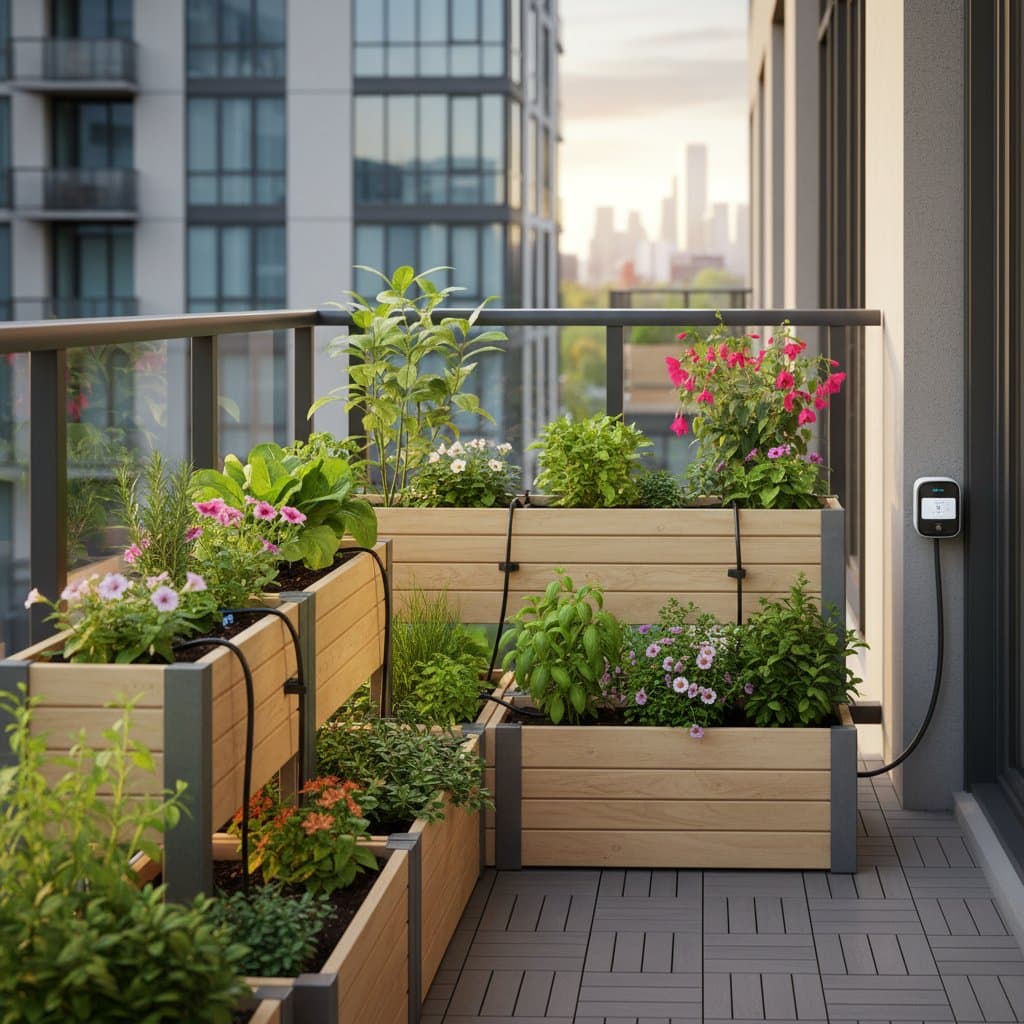 Featured image for Smart Drip Systems Keep Balcony Gardens Thriving
