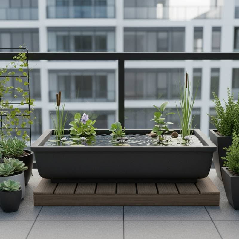 Image for Micro Water Gardens Cool and Calm Tight Balcony Spaces