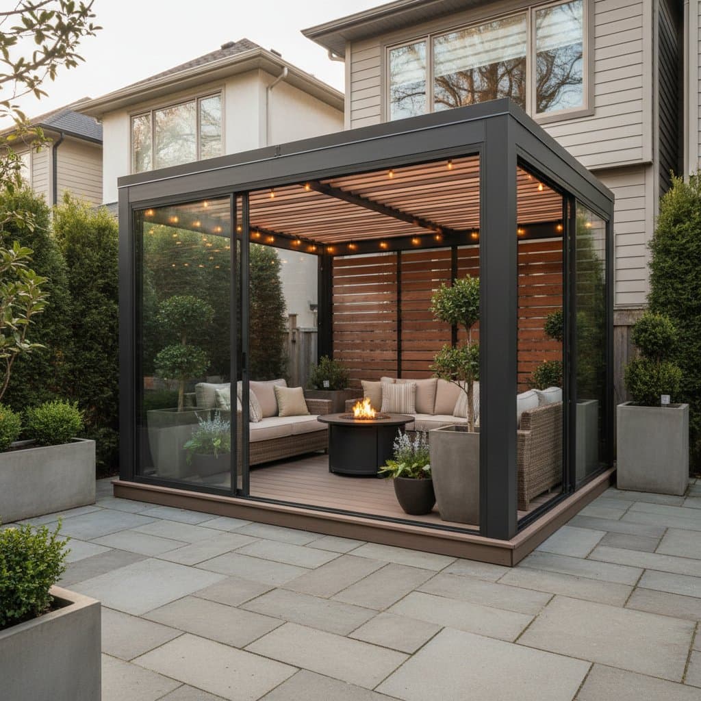 Image for Pergola Pods Turn Small Yards Into Year-Round Rooms