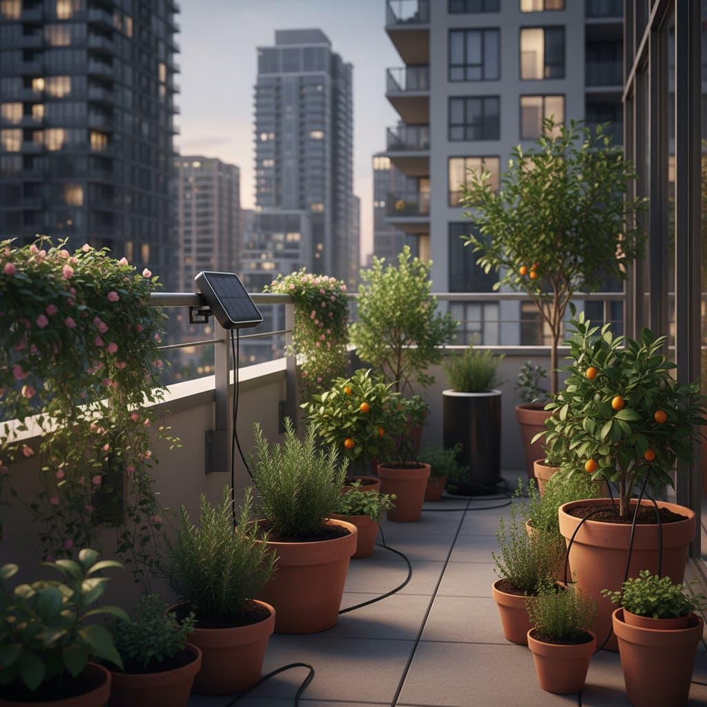 Image for Solar Drip Systems Cut Balcony Watering to Zero