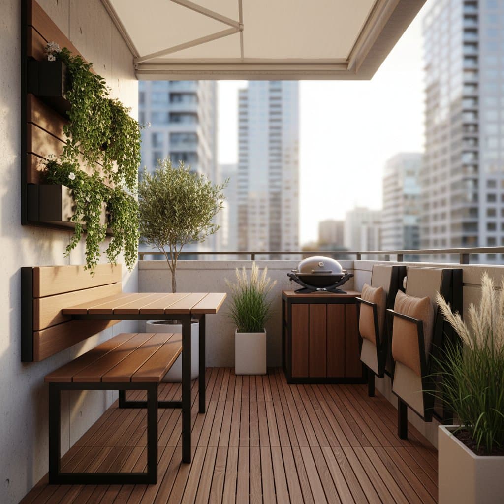 Image for Fold-Away Furniture That Doubles Balcony Space