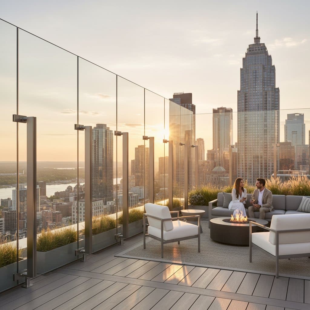 Image for Clear Glass Panels That Stop Wind Without Blocking Views