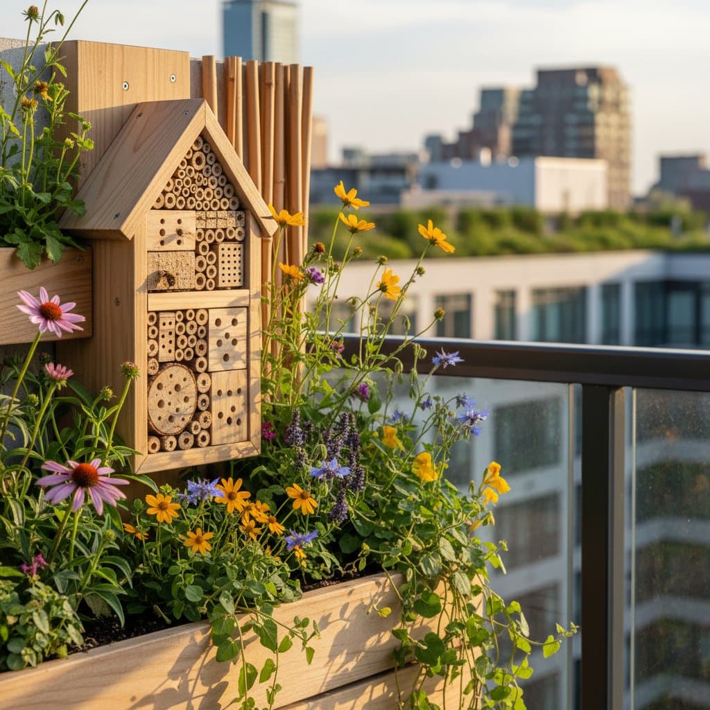 Image for Tiny Bee Hotels Turn Urban Balconies Into Pollinator Hubs