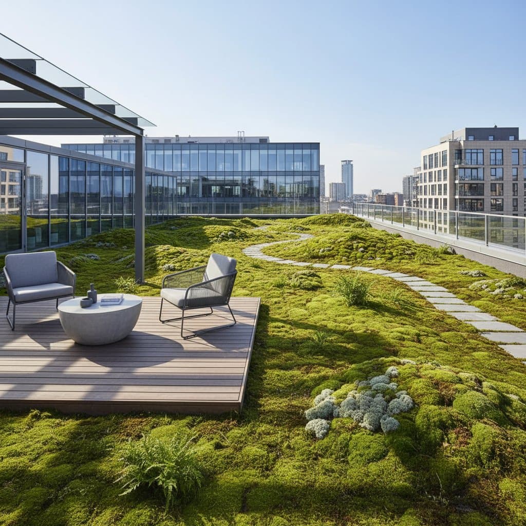 Image for Moss Rooftops Need No Mowing or Deep Soil