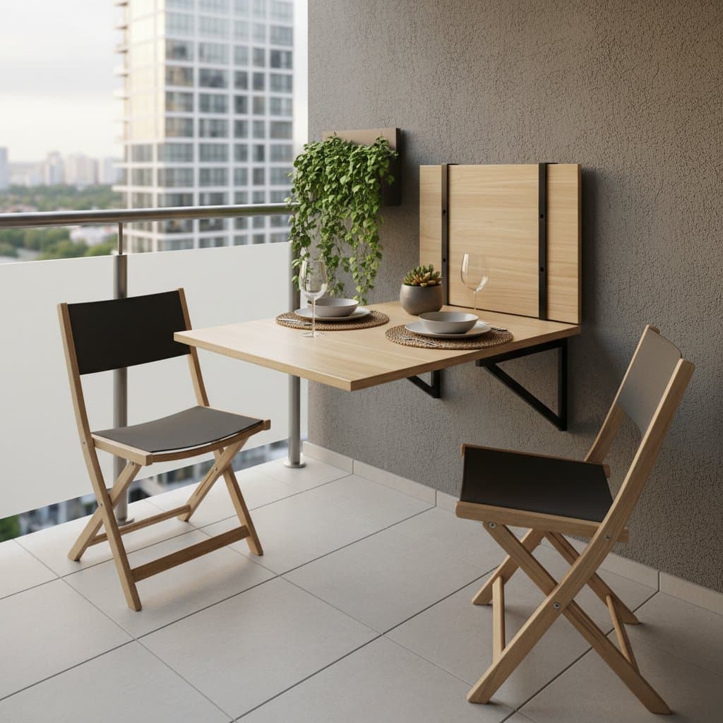 Image for Fold-Down Tables That Turn Tiny Balconies Into Dining Spots