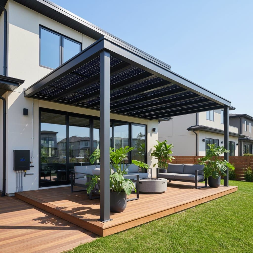 Image for Solar Pergolas Cut Cooling Costs and Shade Your Deck