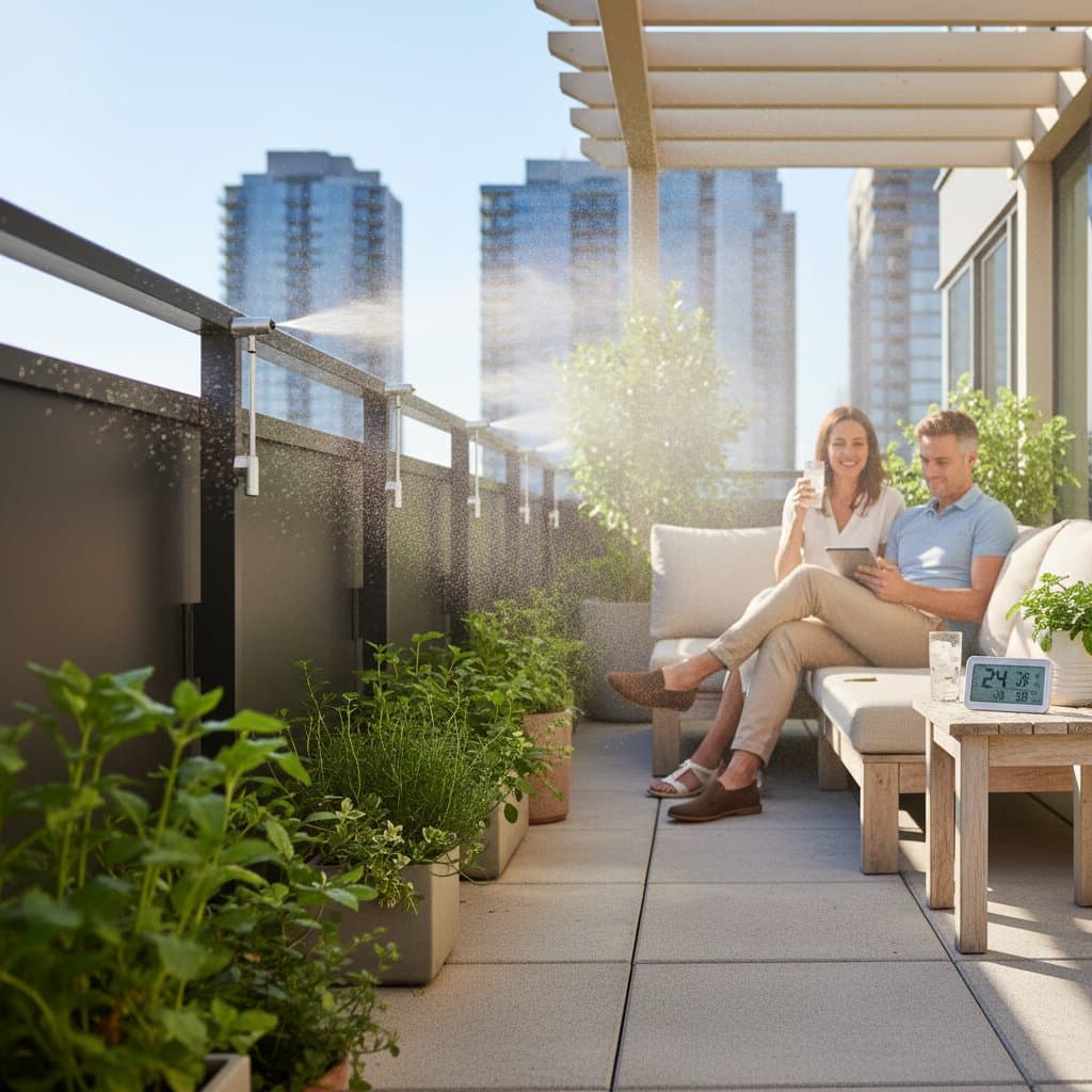 Featured image for Micro-Misting Cuts Balcony Heat by 20 Degrees