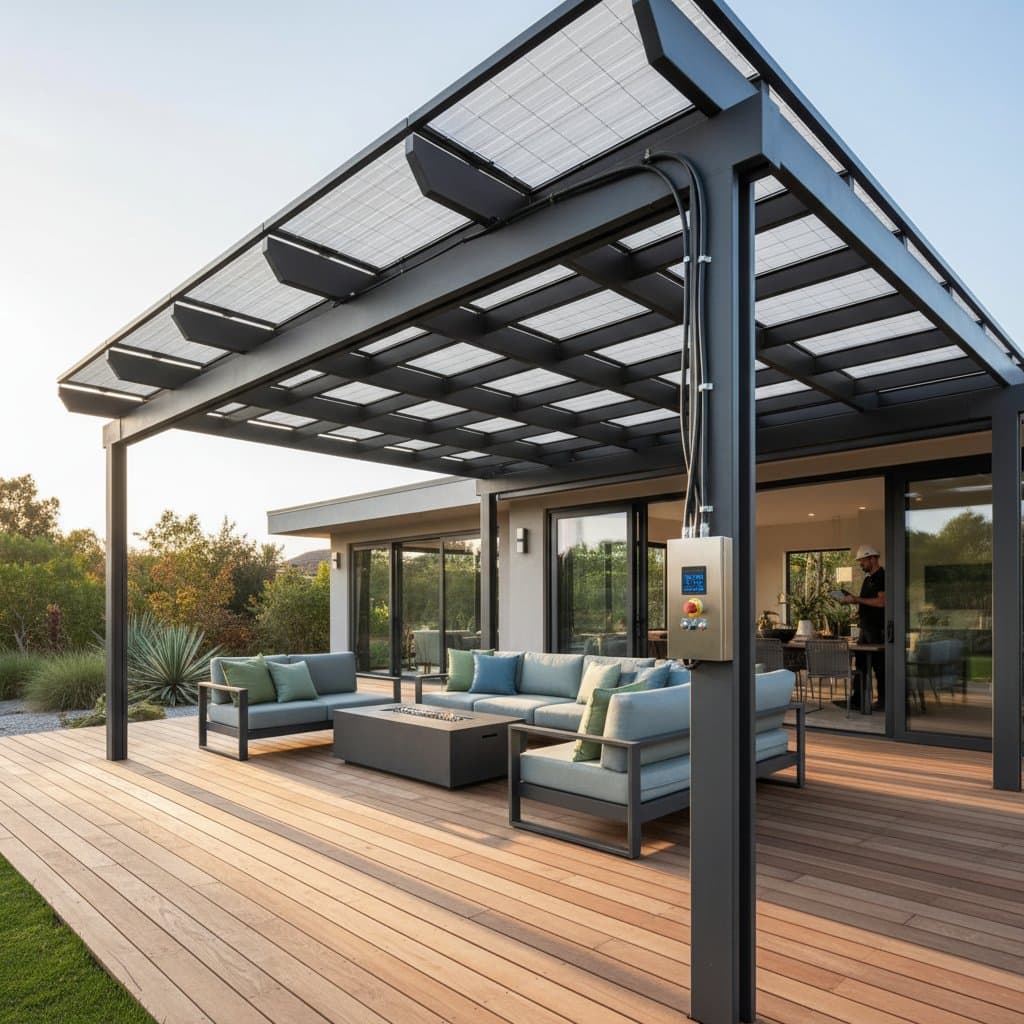 Featured image for Solar Pergolas Blend Shade With Clean Energy Generation