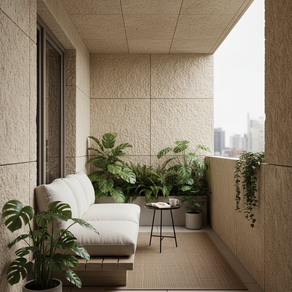 Image for Mycelium Panels Turn Balconies Into Quiet Retreats