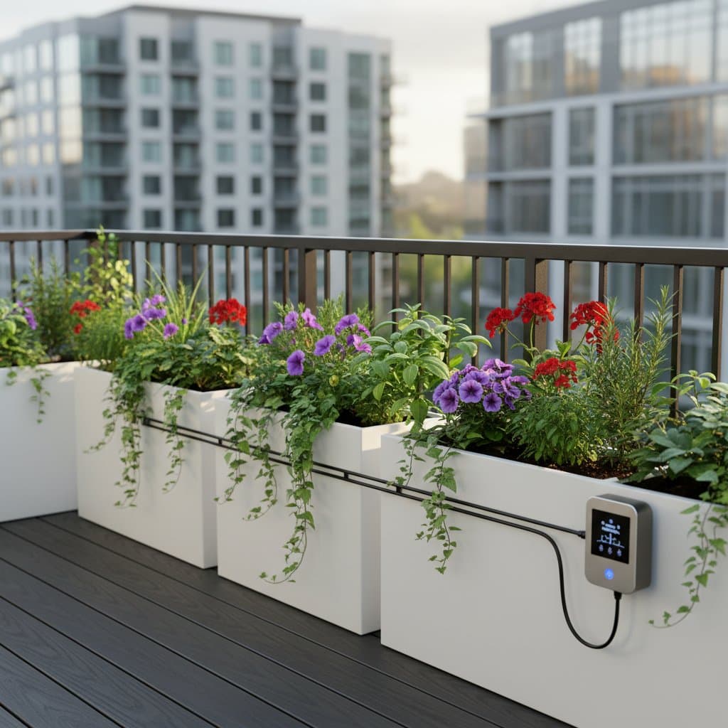 Image for Smart Drip Systems Keep Balcony Plants Thriving