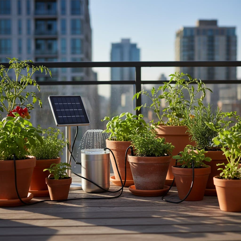 Image for Solar Drips Water Your Balcony Garden Automatically