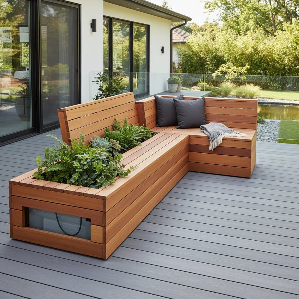 Image for Deck Benches That Water Your Plants While You Sit