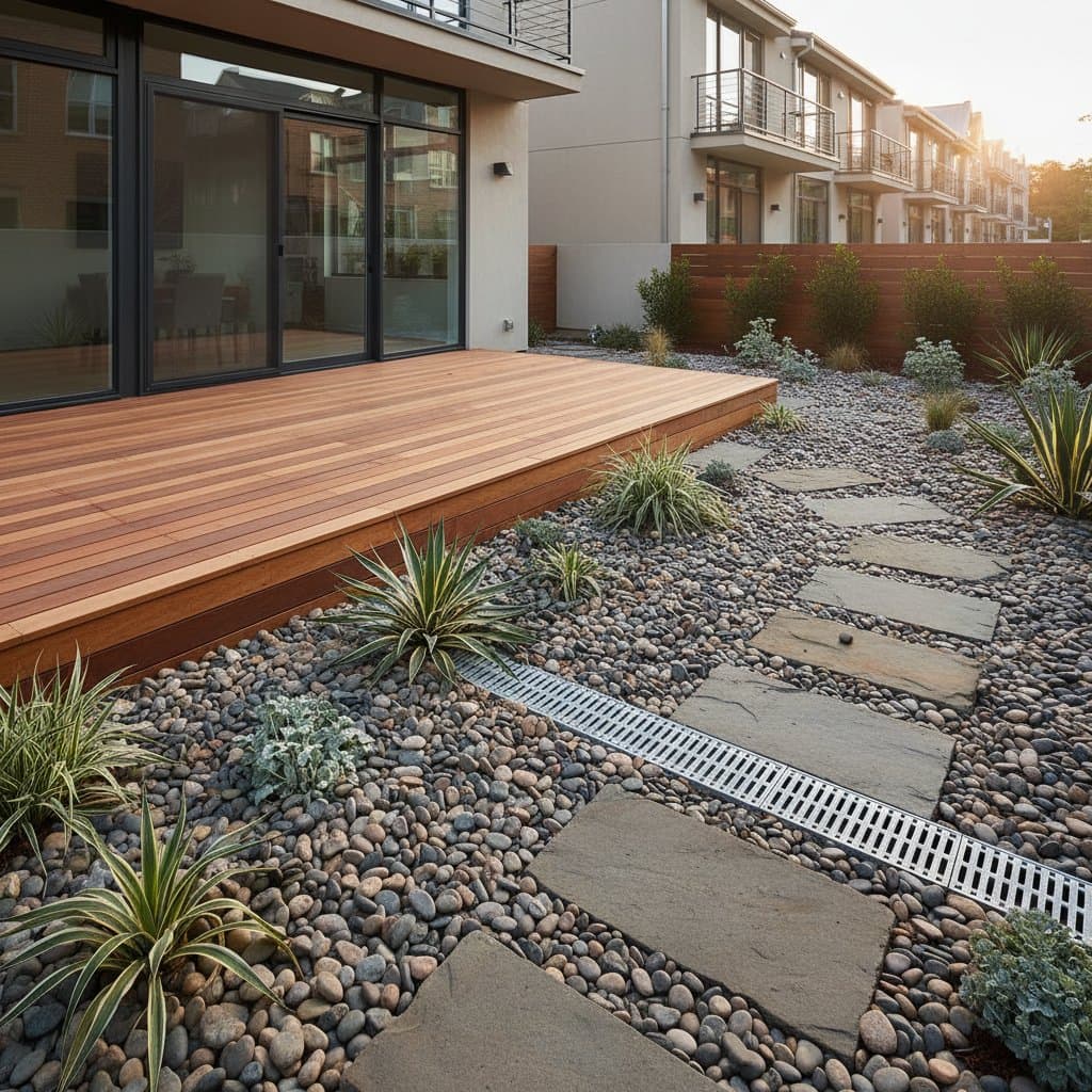 Image for Gravel Gardens Replace Lawn Care Around Decks