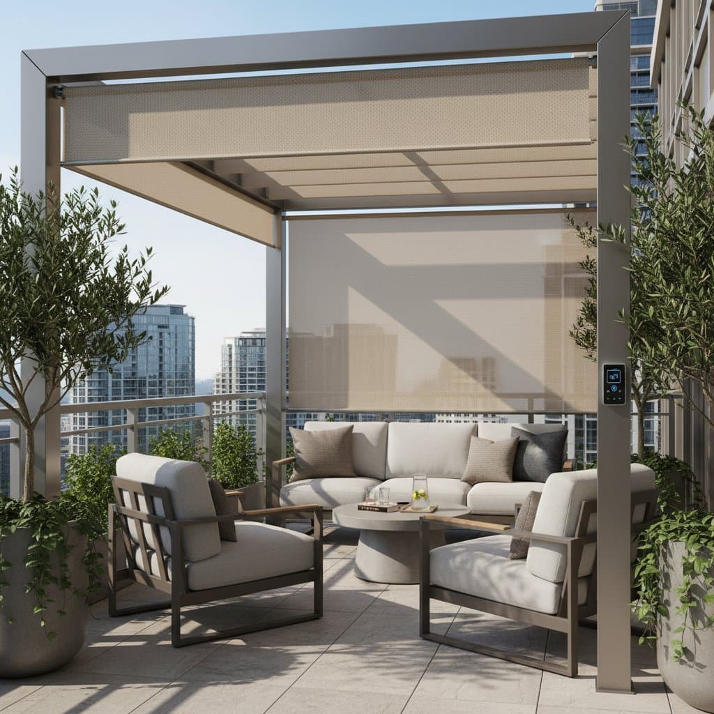 Image for Retractable Solar Shades That Block Heat and Glare