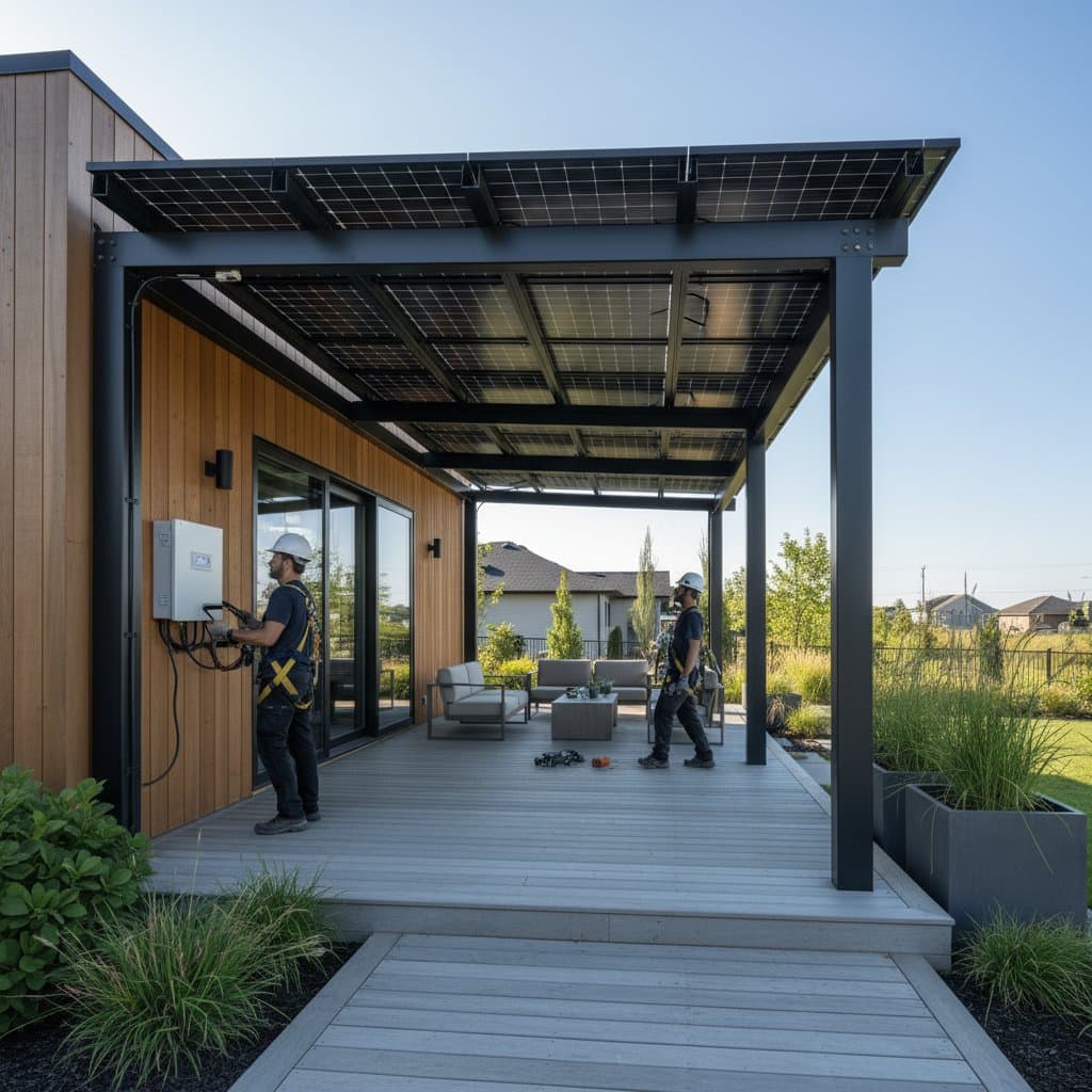 Image for Solar Pergolas Cut Energy Bills While Shading Your Deck