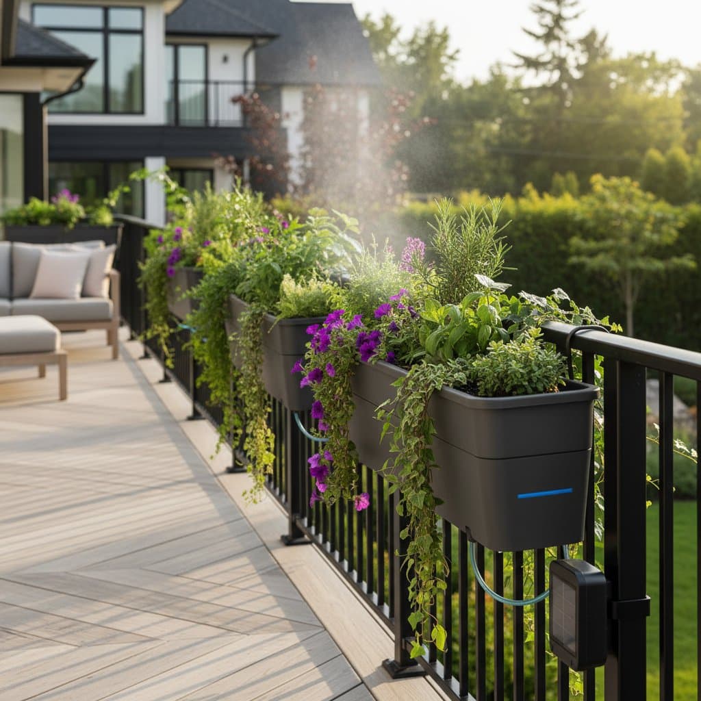 Image for Self-Watering Rail Planters Cut Watering Time in Half