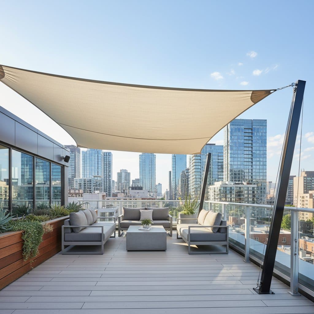 Image for Retractable Shade Sails for Flexible Urban Deck Comfort