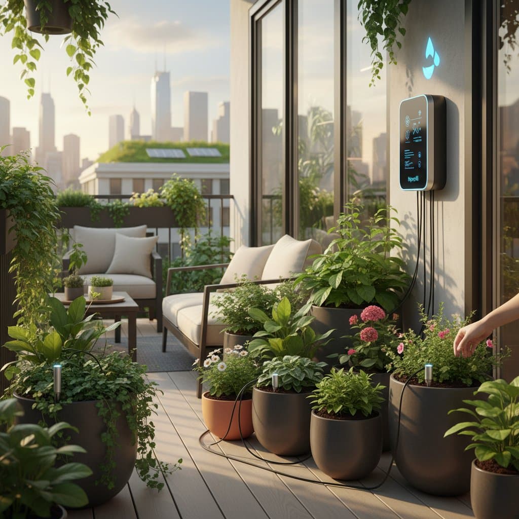 Image for AI Watering Systems Keep Balcony Plants Thriving