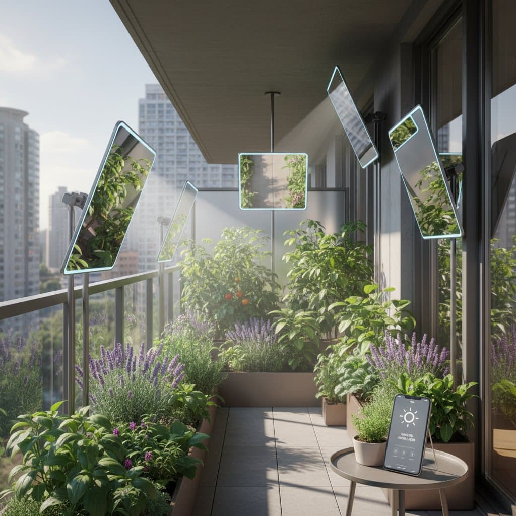 Image for AI Mirrors Double Sunlight for Shaded Balcony Gardens