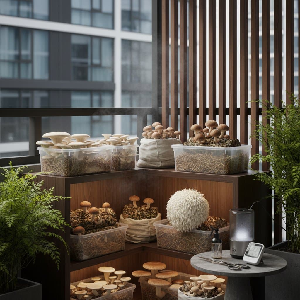 Image for Why Balcony Corners Create Perfect Mushroom Microclimates