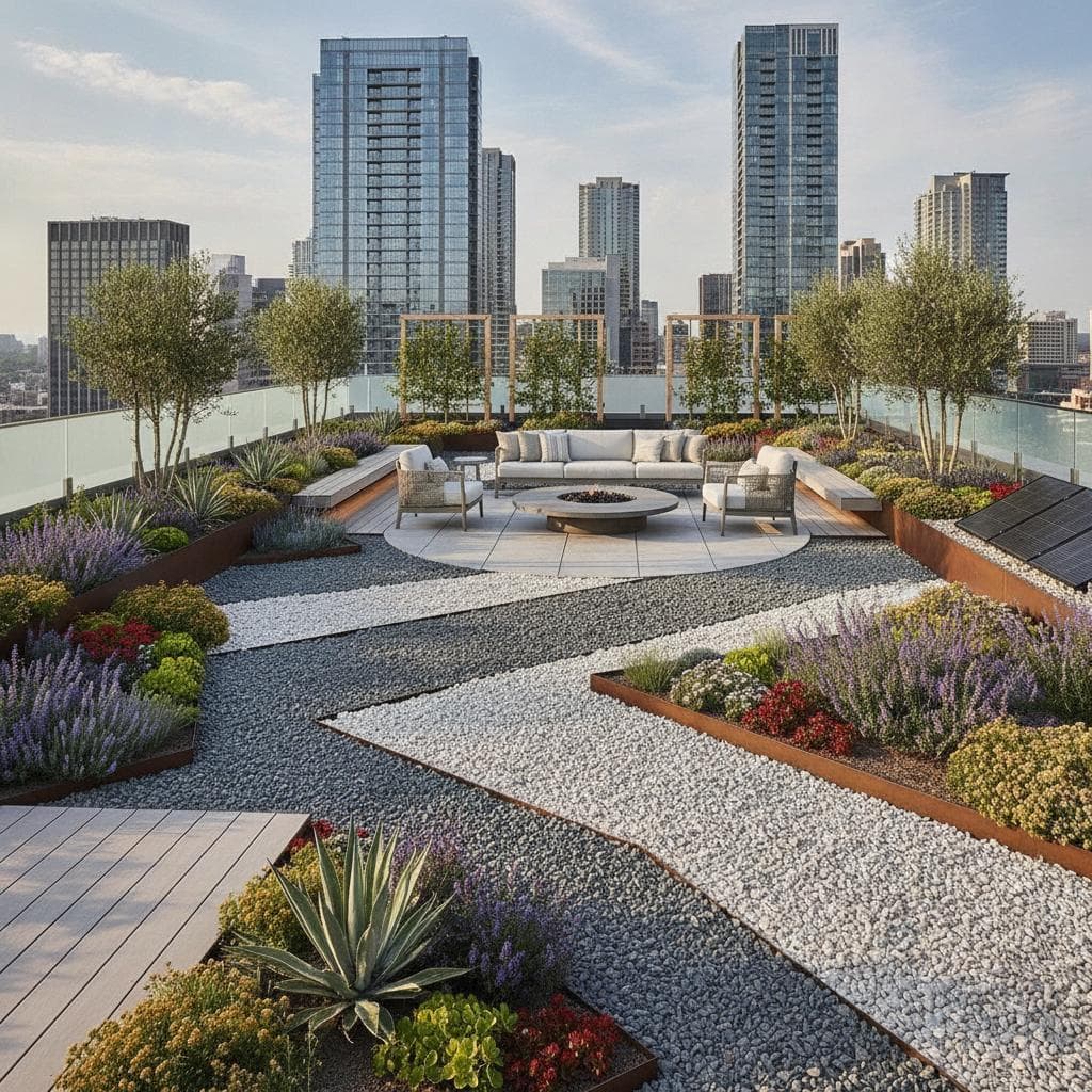 Image for Rooftop Gravel Gardens Need Less Water, Zero Mowing