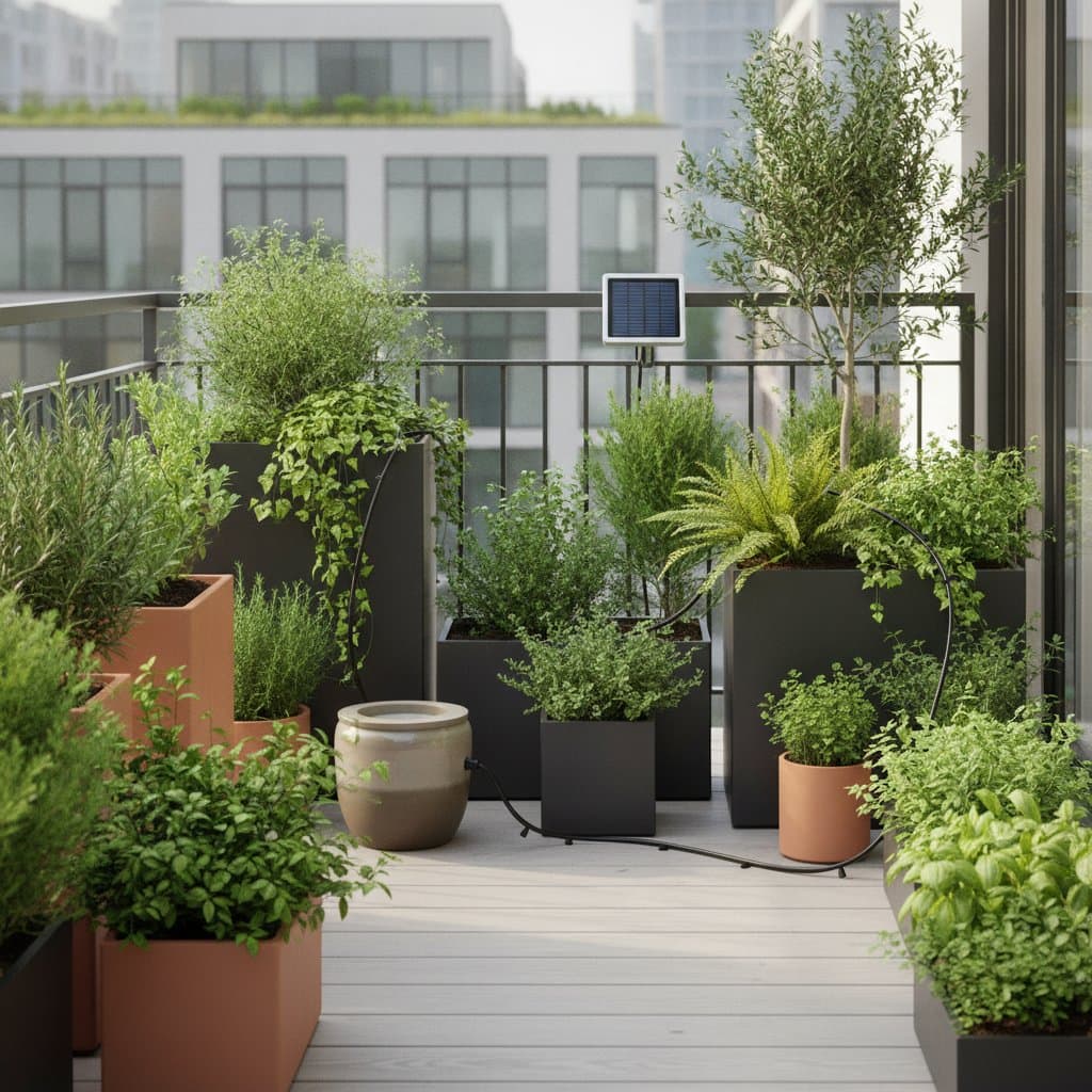 Featured image for Solar Drip Systems Keep Balcony Plants Watered Daily