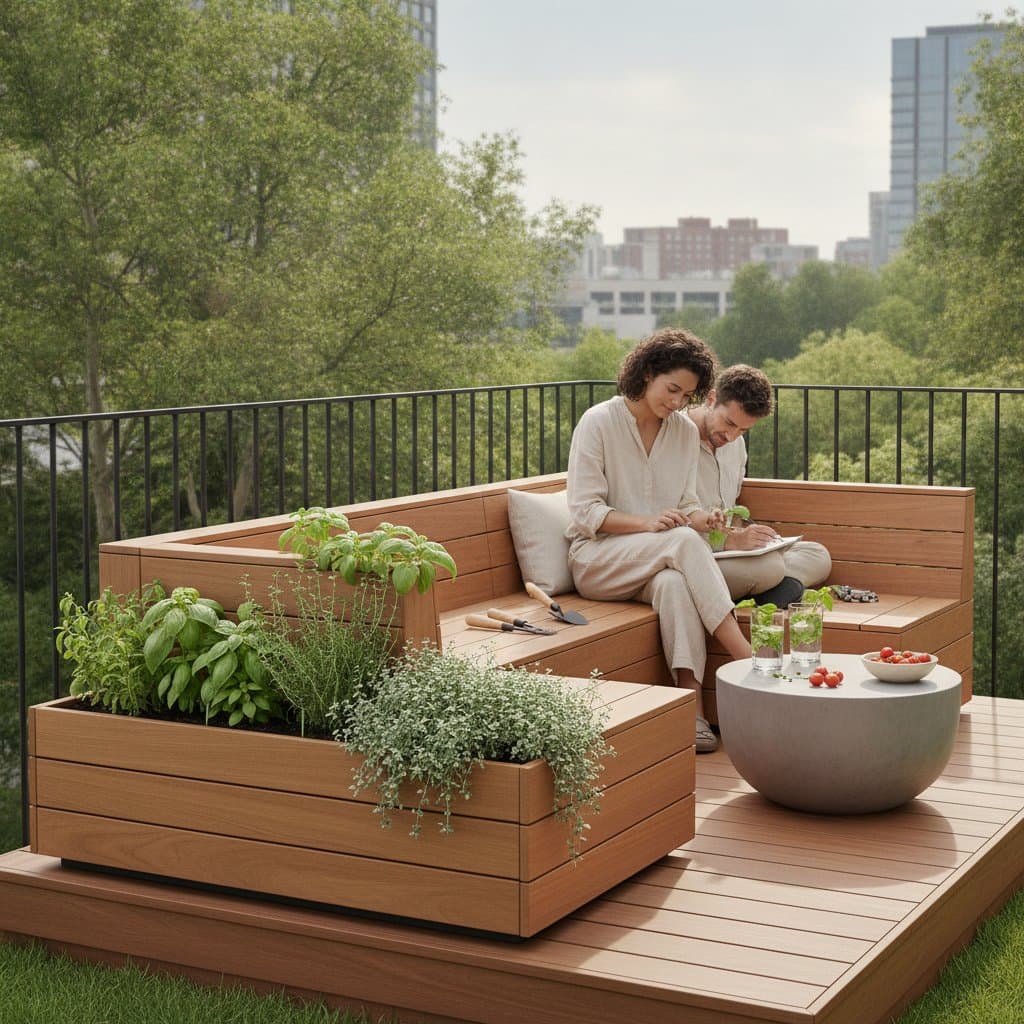 Featured image for Deck Furniture That Grows Herbs Right Where You Sit