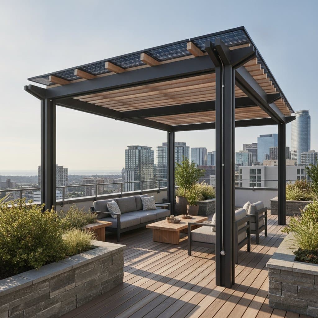 Image for Solar Pergolas Cut Bills While Shading Your Deck