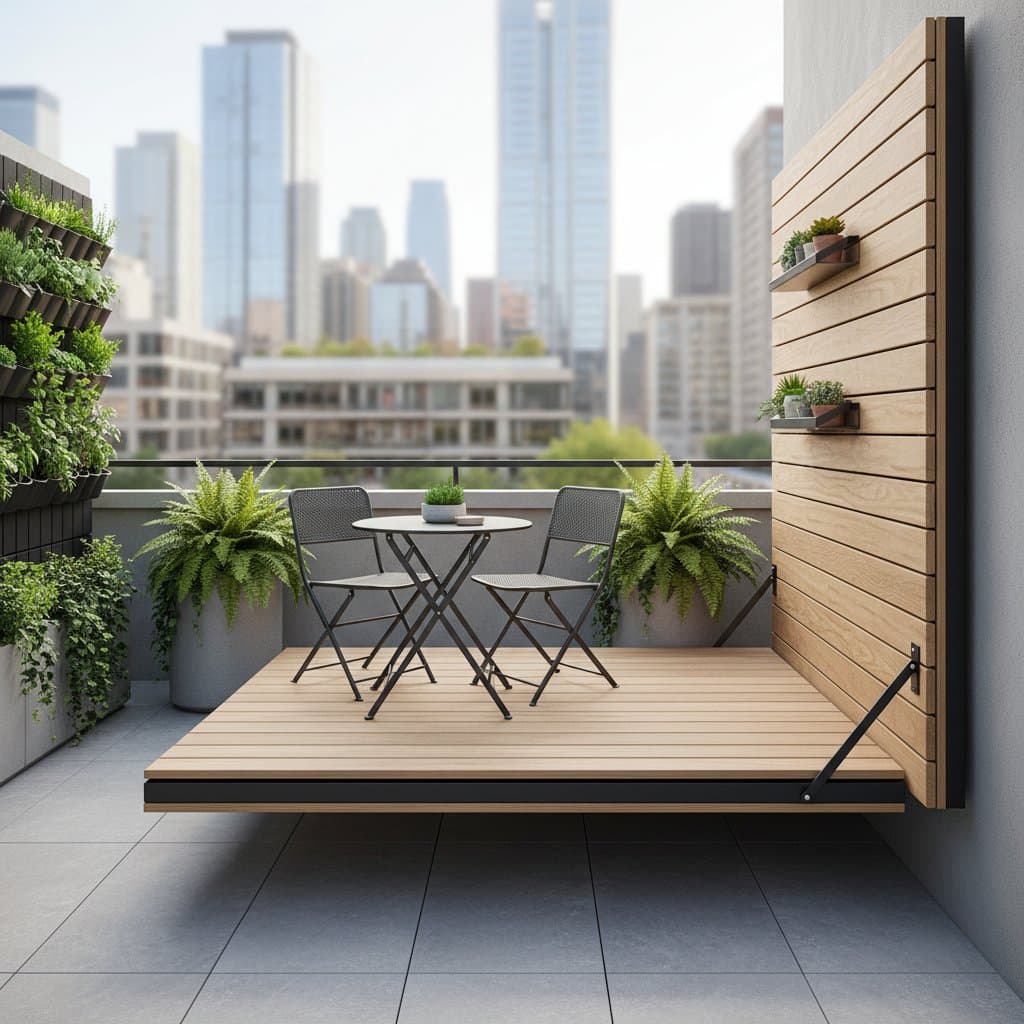 Featured image for Murphy Decks Fold Flat to Double Tight Balcony Space