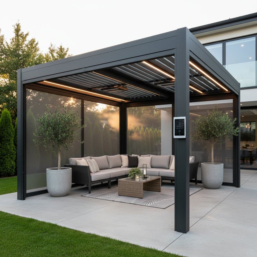 Featured image for Weatherproof Pergola Pods Turn Patios Into Year-Round Rooms