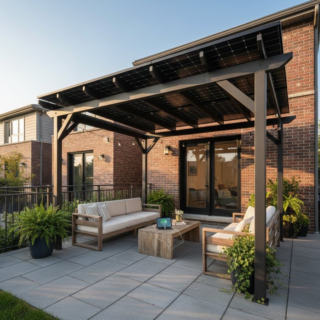 Image for Solar Pergolas Turn Small Patios Into Power Sources