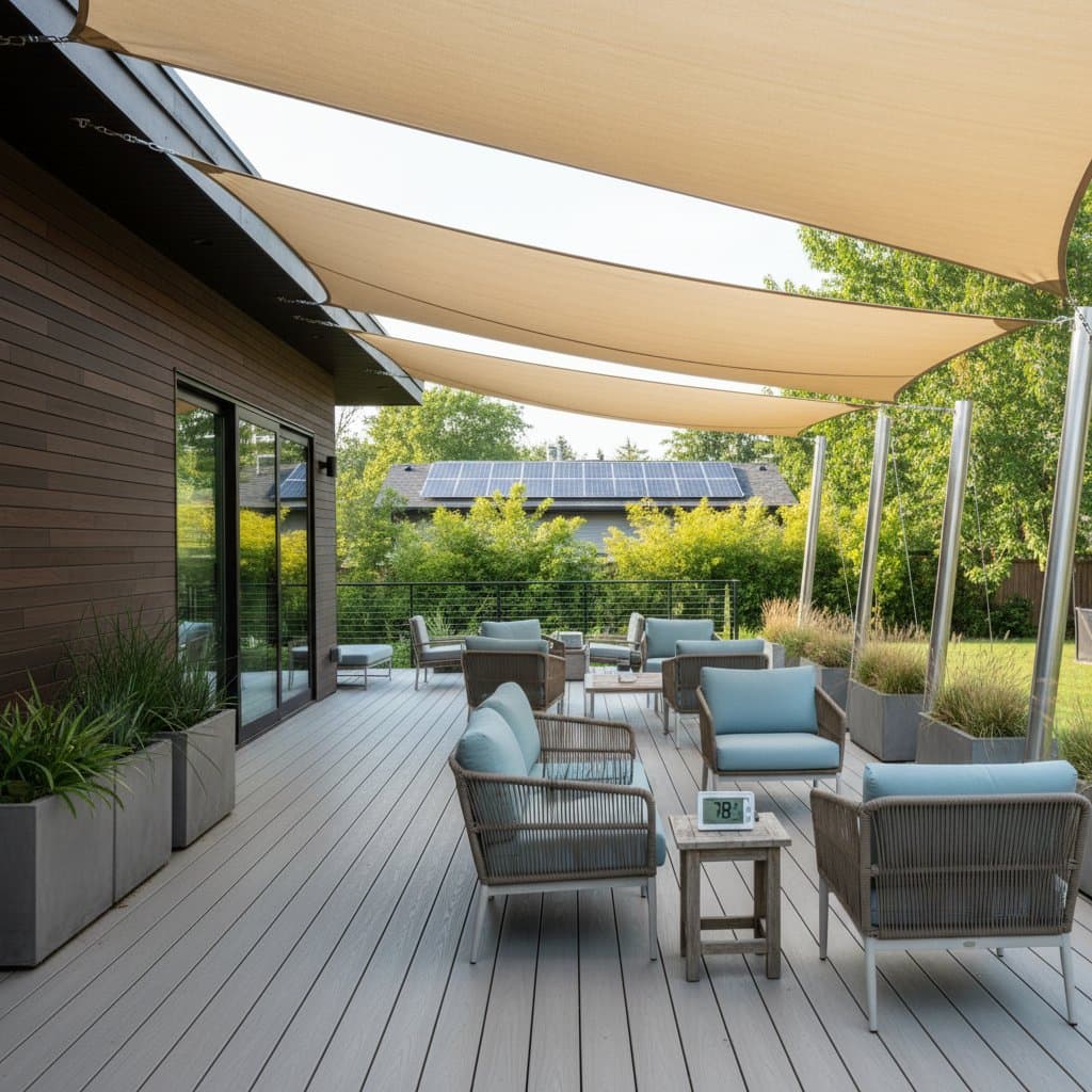 Featured image for Shade Sails Drop Deck Temps 20° Without Electricity